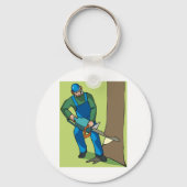 林業労働者 キーホルダー (裏面)