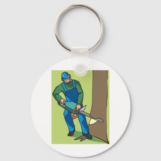 林業労働者 キーホルダー (裏面)