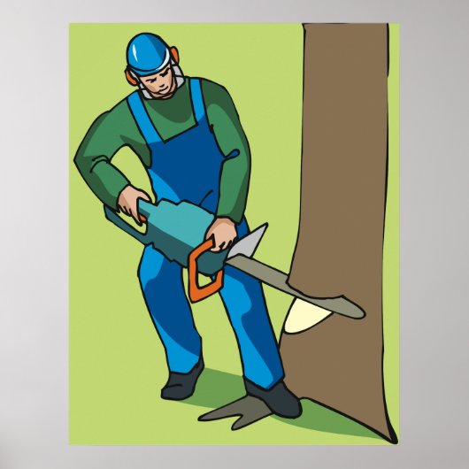 林業労働者 ポスター (正面)