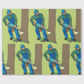 林業労働者 ラッピングペーパー (フラット)