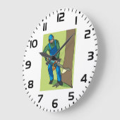林業労働者 ラージ壁時計 (傾斜)