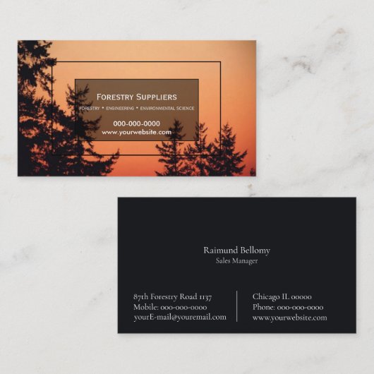 林業名刺 名刺 (正面/裏面)