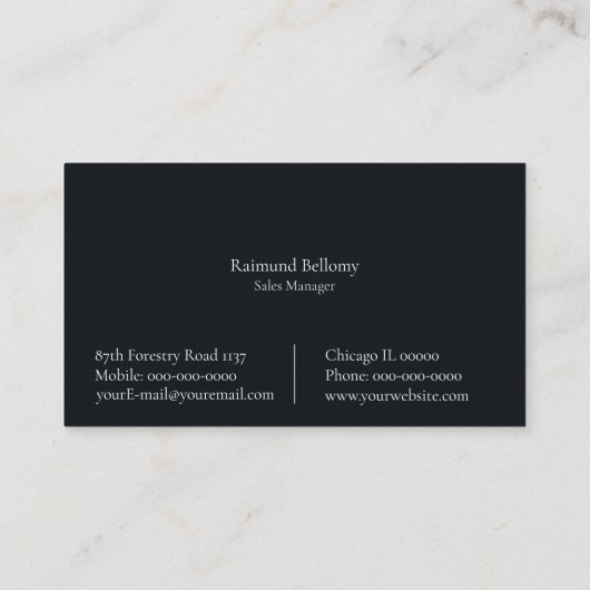 林業名刺 名刺 (裏面)