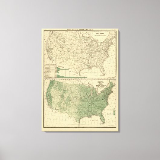 林業、流域 キャンバスプリント (正面)