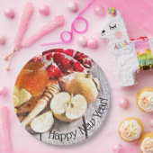 林檎と蜂蜜素朴のロシュ・ハサナのアートワーク ペーパープレート (パーティー)