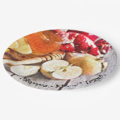 林檎と蜂蜜素朴のロシュ・ハサナのアートワーク ペーパープレート (アングル)