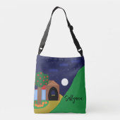 林檎の木と山で昇る月: クロスボディバッグ (裏面)