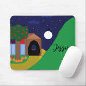 林檎の木と山で昇る月 マウスパッド (マウス)