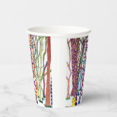 林熱狂する水色おもしろいカラフル 紙コップ (右)