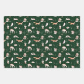 林素朴林動物ベビー包装紙 ラッピングペーパーシート (正面3)