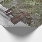 林道の松林写真 ラッピングペーパー (角)