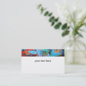 林道の絵を描縁ど抽象芸術 名刺 (スタンド正面)