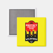 林野火災防止 マグネット (正面/裏面)