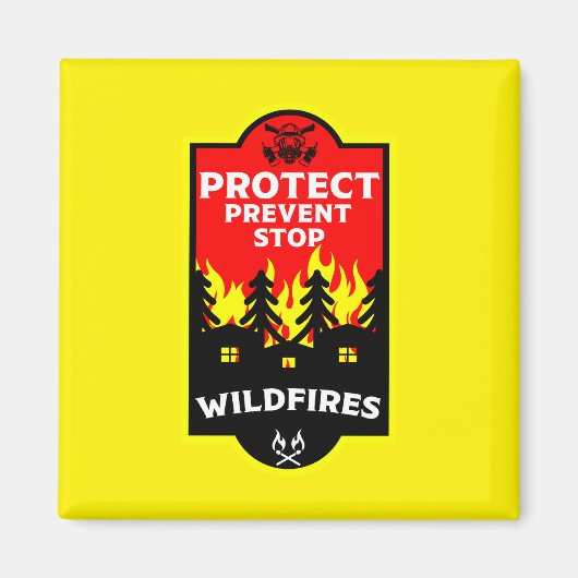 林野火災防止 マグネット (正面)