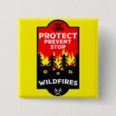 林野火災防止 缶バッジ (正面)