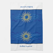 果てしない夏 | Coastal Sun & Wavesキッチンタオル キッチンタオル (縦)