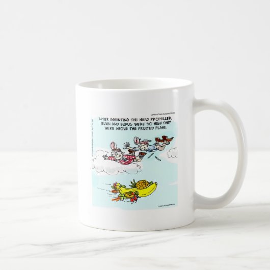 果てしない飛行機の上のギーク おもしろTシャツ コーヒーマグカップ (右)