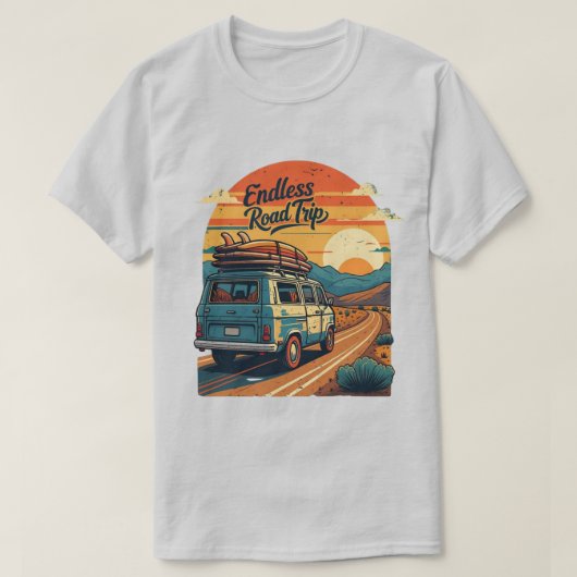 果てしなくおもしろいの夏の旅 Tシャツ (デザイン正面)