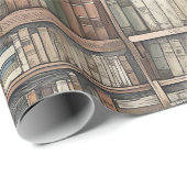 果てしなく続く本棚 ラッピングペーパー (ロールコーナー)