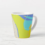 果オーガニック物のようなデザイン カフェラテマグ (右アングル)