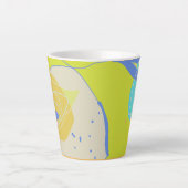 果オーガニック物のようなデザイン カフェラテマグ (正面)