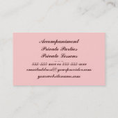 "果実およびクリームの鍵で" [b] 名刺 (裏面)