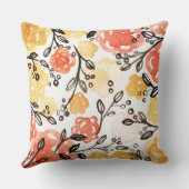 果実および花模様 クッション (裏面)