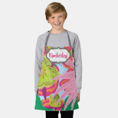 果実お洒落及び植物 エプロン (着用した状態)