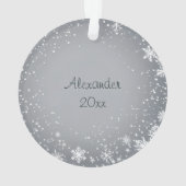 果実が入ったかわいい冬のネズミ オーナメント (裏面)