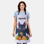 果実こうもり パーソナライズされた エプロン (着用した状態)