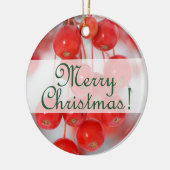 果実とのカスタムでメリーなレトロのクリスマス2016年 セラミックオーナメント (左)
