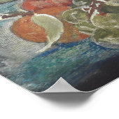 果実とガラスのボトル ポスター (角)