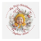 果実とクリスマスリース、緑のフォトキューブ フォトキューブ (右)