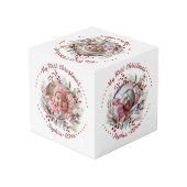 果実とクリスマスリース、緑のフォトキューブ フォトキューブ (裏面アングル)