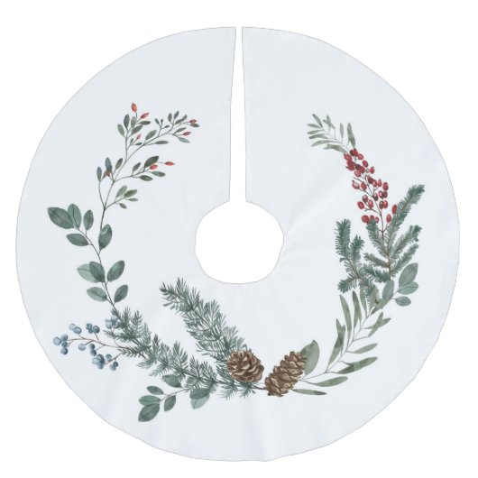 果実とピネコン ブラッシュドポリエステルツリースカート (正面)