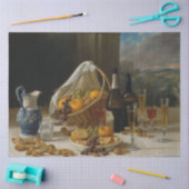 果実とワインを使った静物生活 薄葉紙 (クラフト)