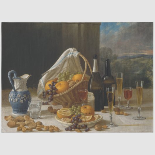 果実とワインを使った静物生活 薄葉紙 (正面)