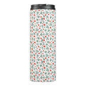 果実と冬の植物の継ぎ目葉のないパターン タンブラー (裏面)