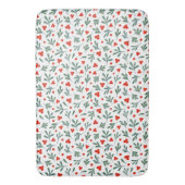 果実と冬の植物の継ぎ目葉のないパターン バスマット (正面縦)