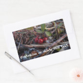 果実と小枝、カスタマイズ可能 長方形シール (封筒)