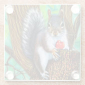 果実と木のリス–47566 ガラスコースター (裏面)