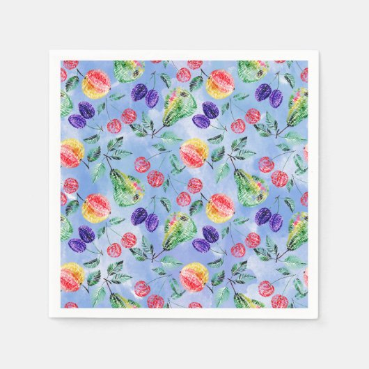 果実と果実。 スタンダードカクテルナプキン (正面)