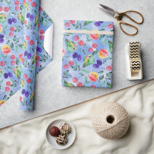 果実と果実。 ラッピングペーパー (クラフト)