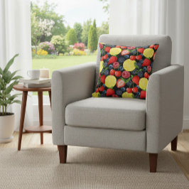 果実と柑橘類スライス クッション