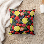 果実と柑橘類スライス クッション (ブランケット)