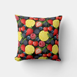 果実と柑橘類スライス クッション