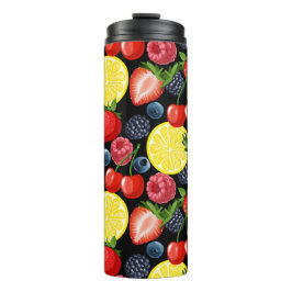 果実と柑橘類スライス タンブラー