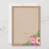 果実と花の招待状 招待状 (裏面)