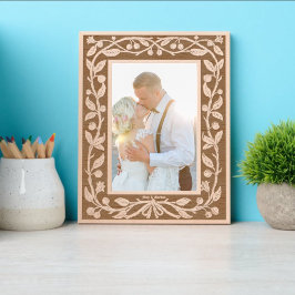 果実と花の枝縁ど レーザー彫刻フレーム