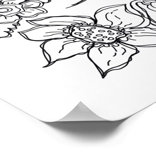 果実と花の美しい色を私 ポスター (角)